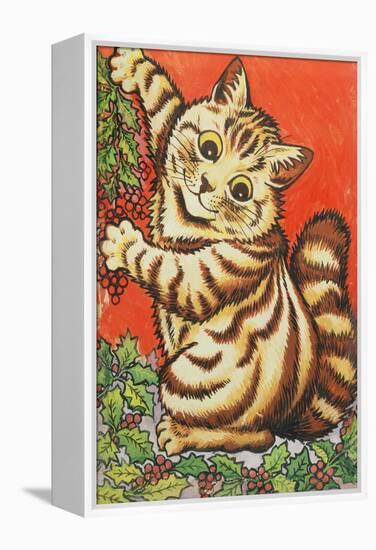 Christmas Cat-Louis Wain-Framed Premier Image Canvas