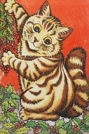 louis wain christmas cat prints