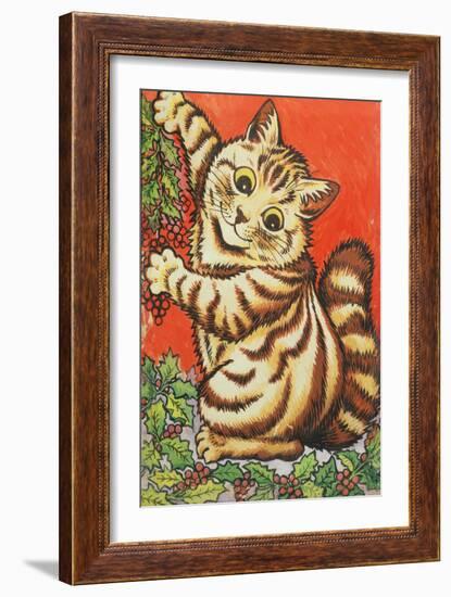 Christmas Cat-Louis Wain-Framed Giclee Print