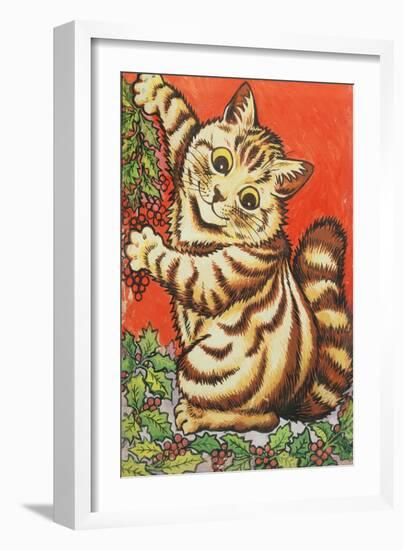 Christmas Cat-Louis Wain-Framed Giclee Print