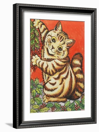 Christmas Cat-Louis Wain-Framed Giclee Print