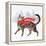 Christmas Cats & Dogs I-Victoria Borges-Framed Stretched Canvas