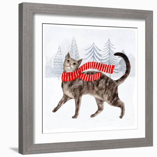 Christmas Cats & Dogs I-Victoria Borges-Framed Premium Giclee Print