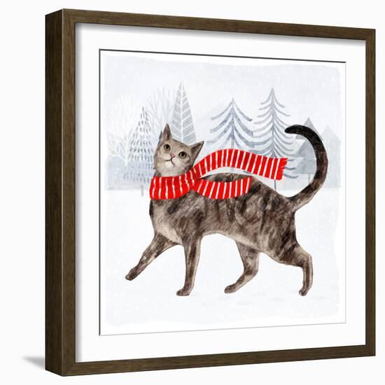 Christmas Cats & Dogs I-Victoria Borges-Framed Premium Giclee Print