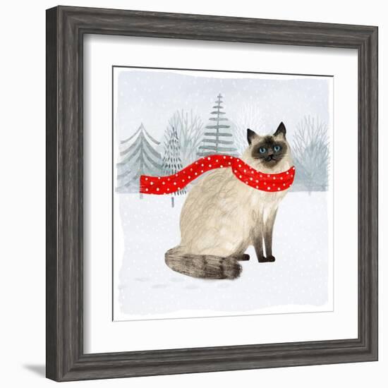 Christmas Cats & Dogs III-Victoria Borges-Framed Art Print