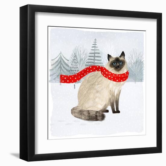 Christmas Cats & Dogs III-Victoria Borges-Framed Art Print