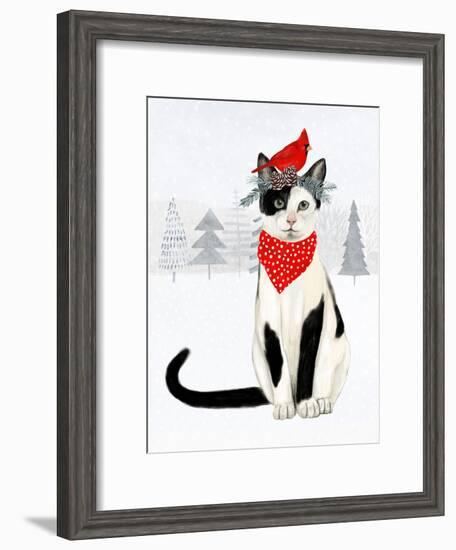 Christmas Cats & Dogs VI-Victoria Borges-Framed Art Print