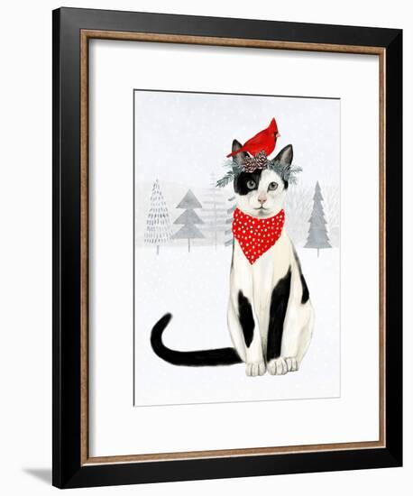 Christmas Cats & Dogs VI-Victoria Borges-Framed Art Print