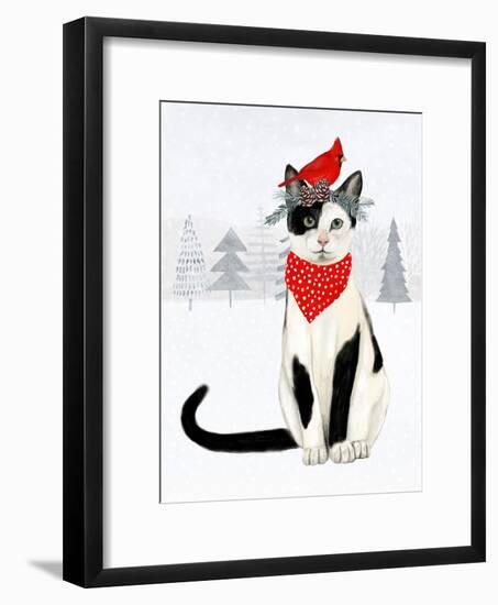 Christmas Cats & Dogs VI-Victoria Borges-Framed Art Print