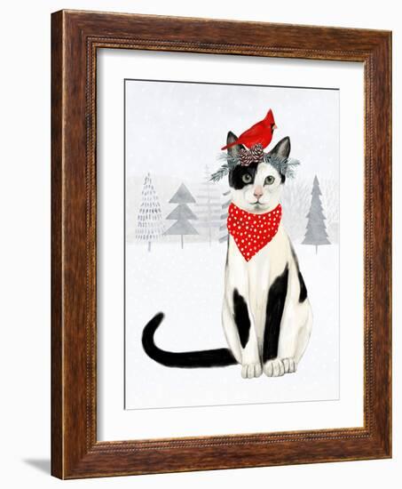 Christmas Cats & Dogs VI-Victoria Borges-Framed Art Print