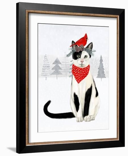 Christmas Cats & Dogs VI-Victoria Borges-Framed Art Print