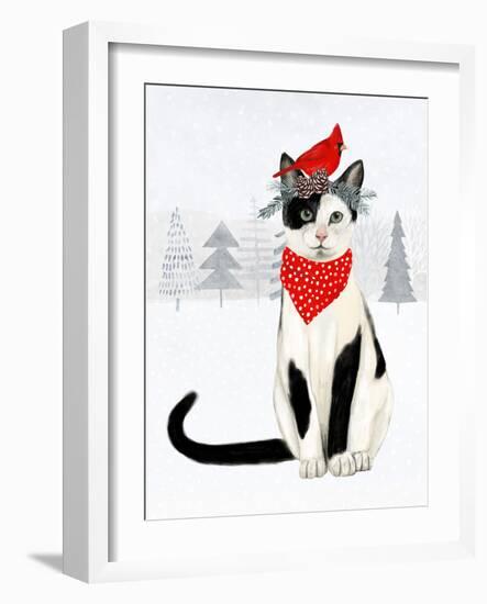 Christmas Cats & Dogs VI-Victoria Borges-Framed Art Print