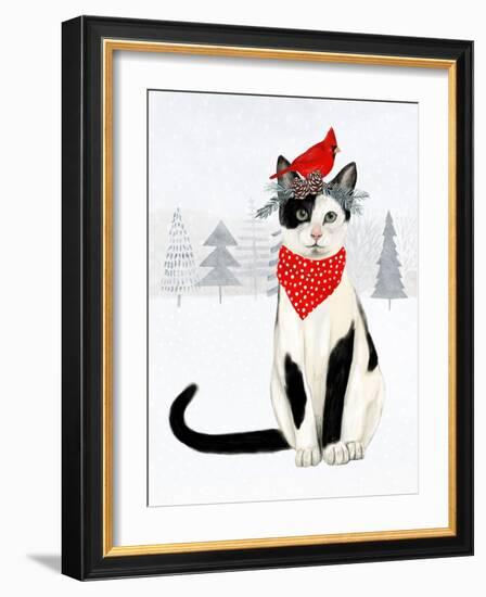 Christmas Cats & Dogs VI-Victoria Borges-Framed Art Print