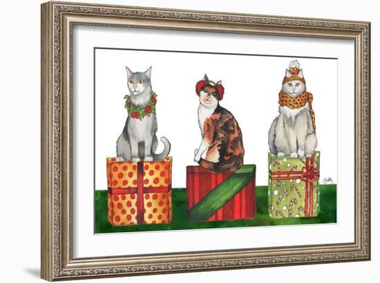 Christmas Cats-Elizabeth Medley-Framed Art Print