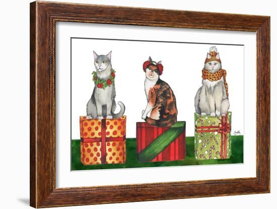 Christmas Cats-Elizabeth Medley-Framed Art Print