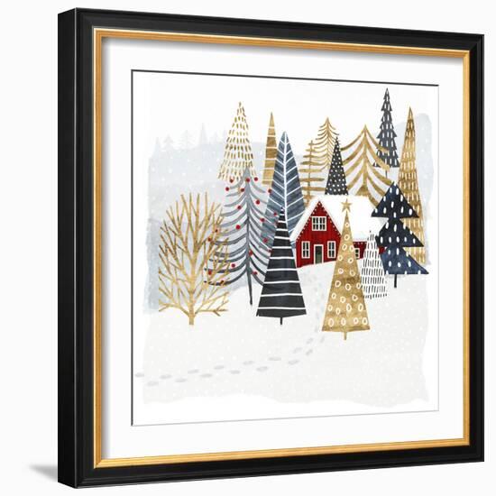 Christmas Chalet I-Victoria Borges-Framed Art Print