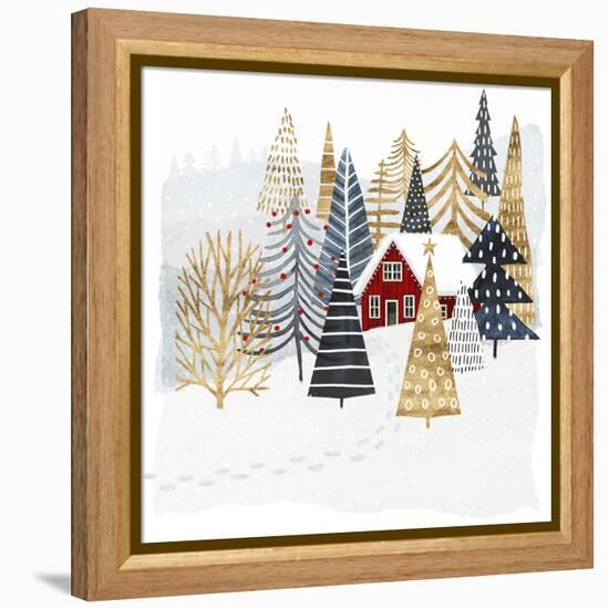 Christmas Chalet I-Victoria Borges-Framed Stretched Canvas