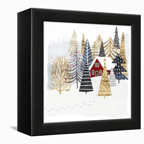 Christmas Chalet I-Victoria Borges-Framed Stretched Canvas