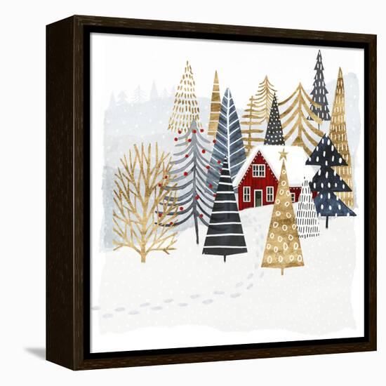 Christmas Chalet I-Victoria Borges-Framed Stretched Canvas