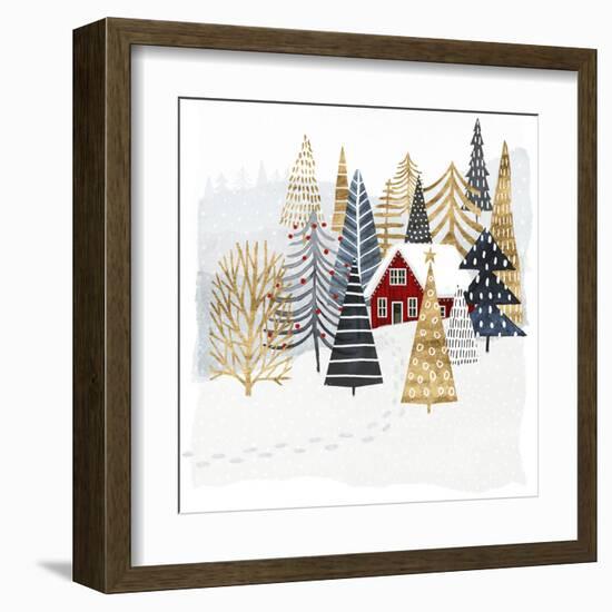 Christmas Chalet I-Victoria Borges-Framed Art Print