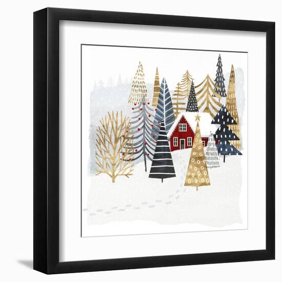 Christmas Chalet I-Victoria Borges-Framed Art Print