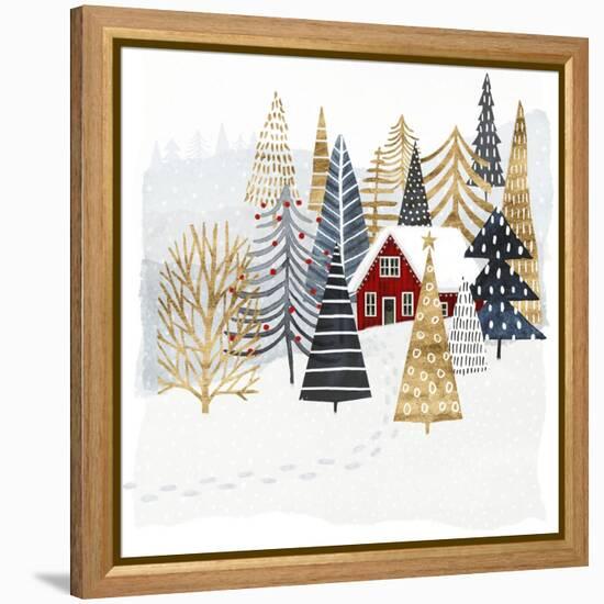 Christmas Chalet I-Victoria Borges-Framed Stretched Canvas