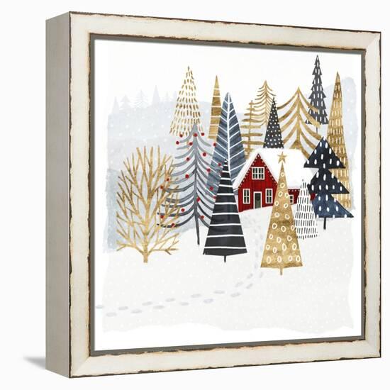 Christmas Chalet I-Victoria Borges-Framed Stretched Canvas