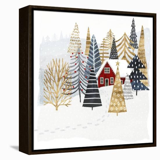 Christmas Chalet I-Victoria Borges-Framed Stretched Canvas