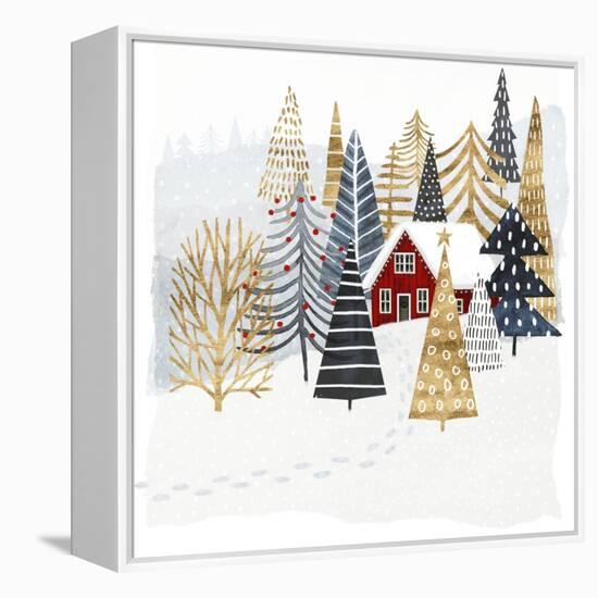 Christmas Chalet I-Victoria Borges-Framed Stretched Canvas