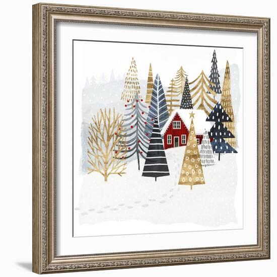 Christmas Chalet I-Victoria Borges-Framed Premium Giclee Print