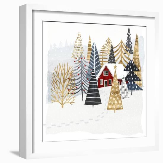 Christmas Chalet I-Victoria Borges-Framed Premium Giclee Print