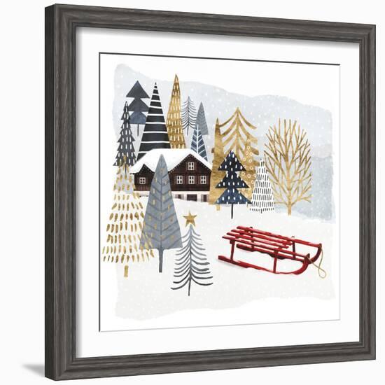 Christmas Chalet II-Victoria Borges-Framed Art Print