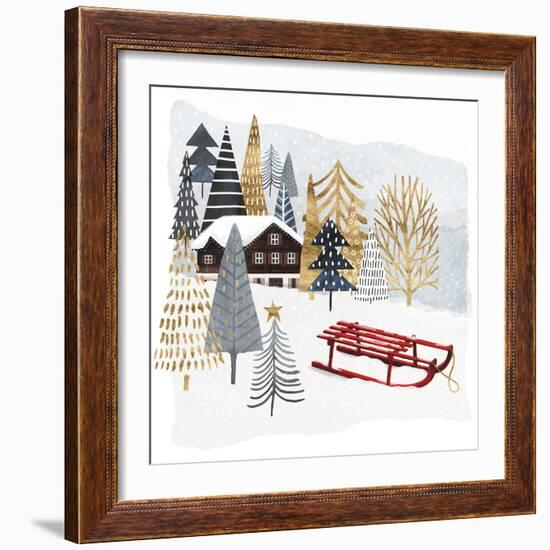 Christmas Chalet II-Victoria Borges-Framed Art Print