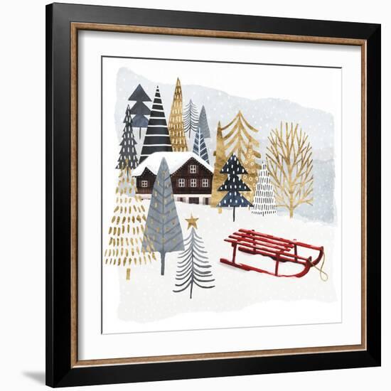 Christmas Chalet II-Victoria Borges-Framed Art Print