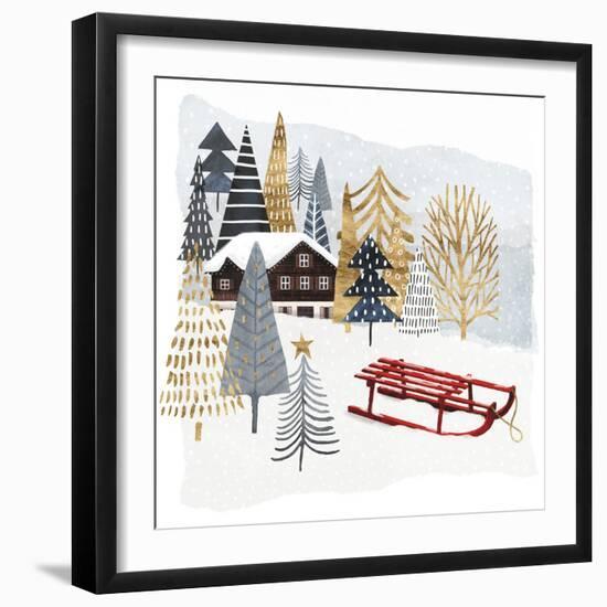 Christmas Chalet II-Victoria Borges-Framed Art Print