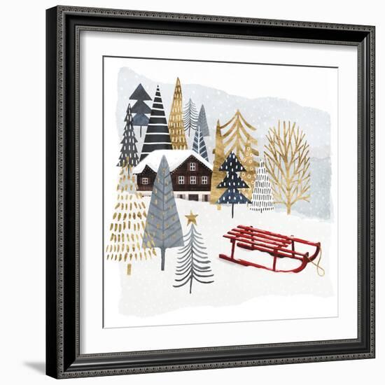 Christmas Chalet II-Victoria Borges-Framed Art Print