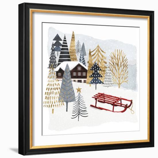 Christmas Chalet II-Victoria Borges-Framed Art Print