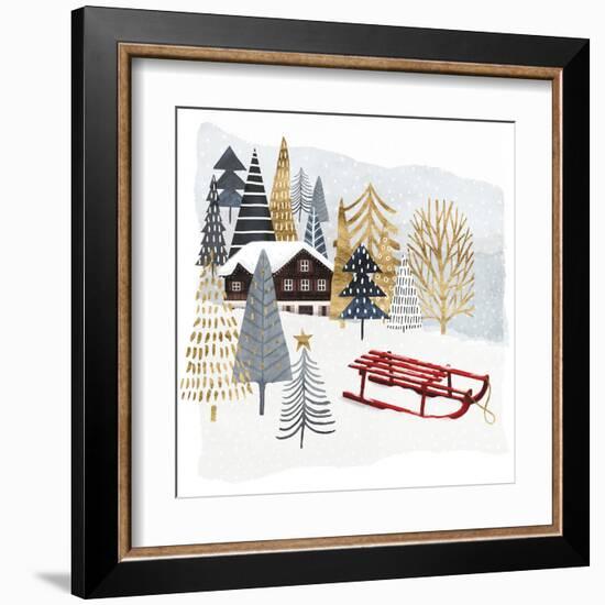 Christmas Chalet II-Victoria Borges-Framed Art Print