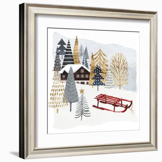 Christmas Chalet II-Victoria Borges-Framed Art Print