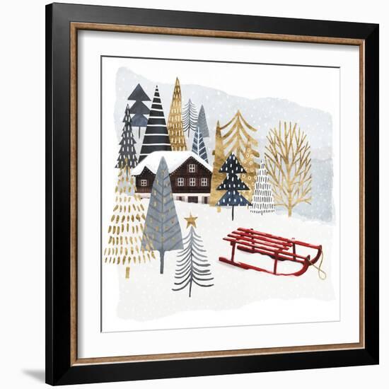 Christmas Chalet II-Victoria Borges-Framed Premium Giclee Print