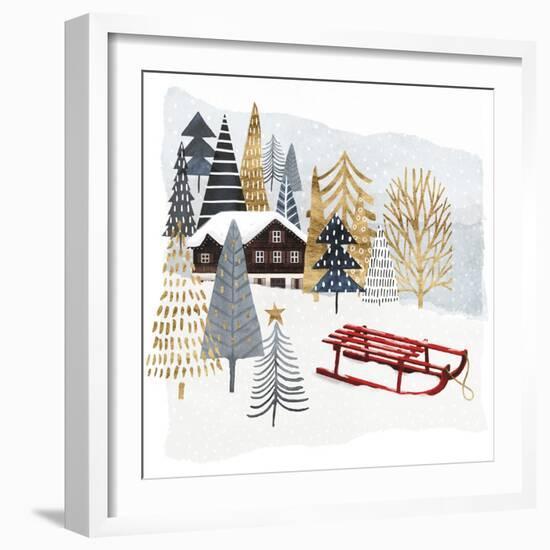 Christmas Chalet II-Victoria Borges-Framed Premium Giclee Print