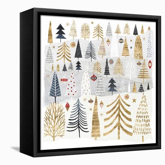 Christmas Chalet III-Victoria Borges-Framed Stretched Canvas