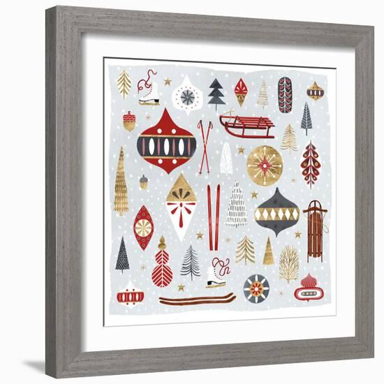 Christmas Chalet IV-Victoria Borges-Framed Premium Giclee Print