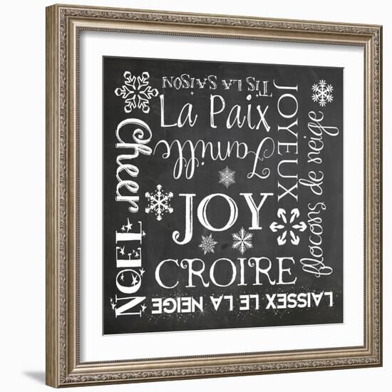 Christmas Chalk 1 French-Erin Clark-Framed Giclee Print