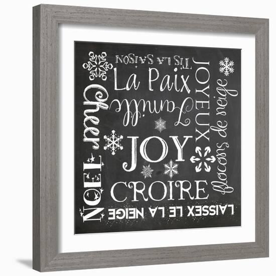 Christmas Chalk 1 French-Erin Clark-Framed Giclee Print