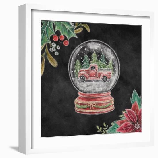 Christmas Chalk Snow Globe-Mary Urban-Framed Art Print