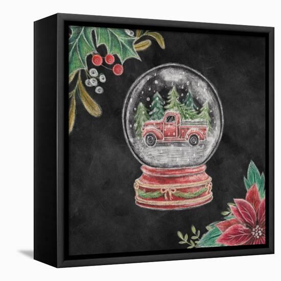 Christmas Chalk Snow Globe-Mary Urban-Framed Stretched Canvas