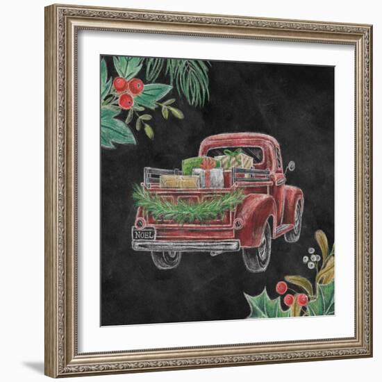 Christmas Chalk Truck III-Mary Urban-Framed Art Print