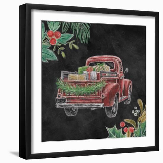 Christmas Chalk Truck III-Mary Urban-Framed Art Print