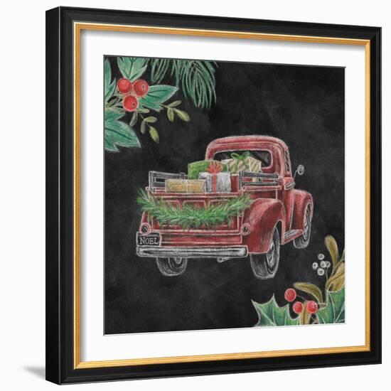 Christmas Chalk Truck III-Mary Urban-Framed Art Print